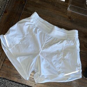 Women’s light blue lululemon hotty hot 4 inch running work out shorts